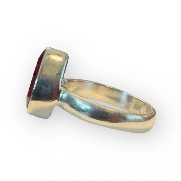 Natural Ruby Sterling Silver Ring (Sz 6) - Picture 9 of 12
